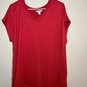 Red Orvis woman’s shirt